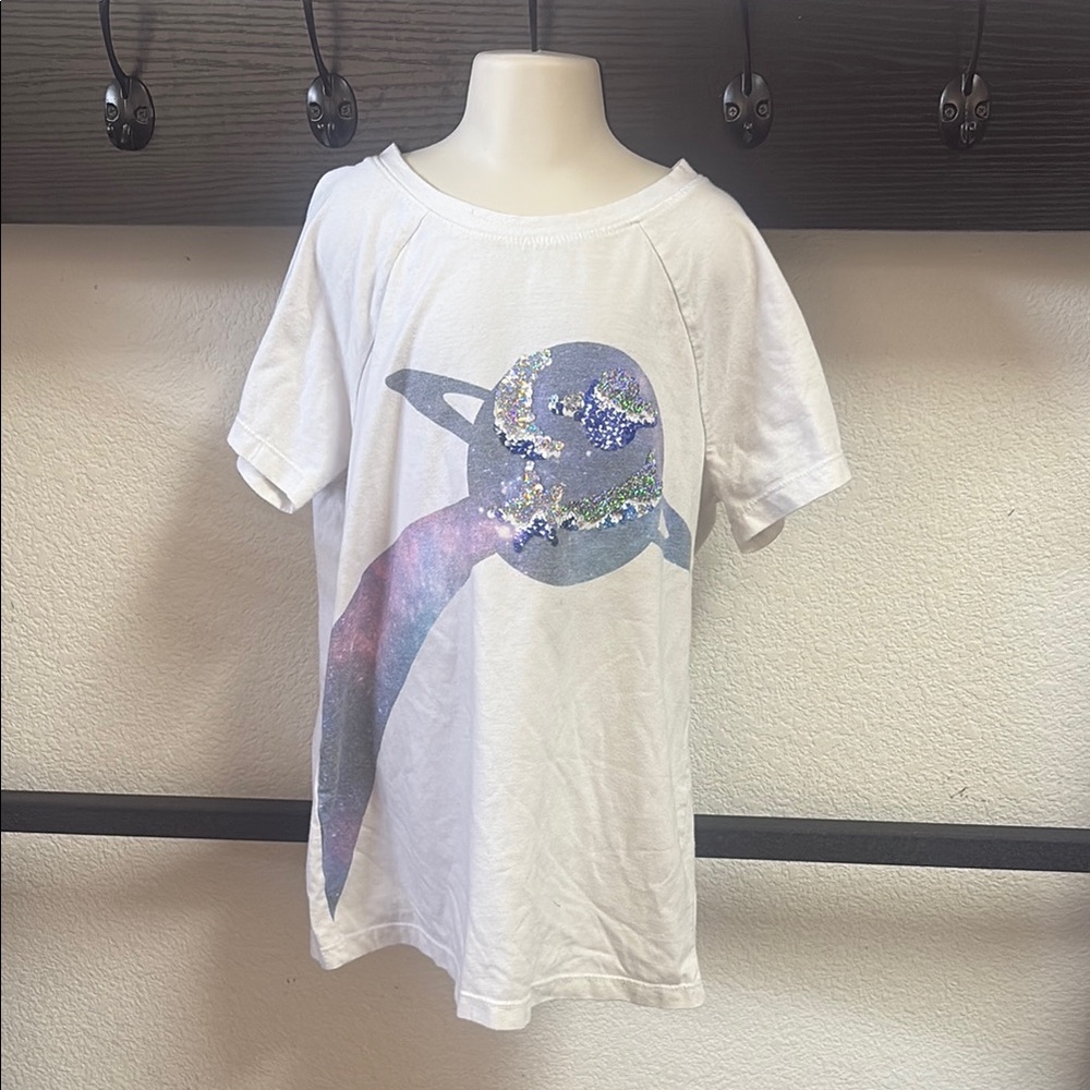 Cat & Jack White and Blue Cosmic Tee